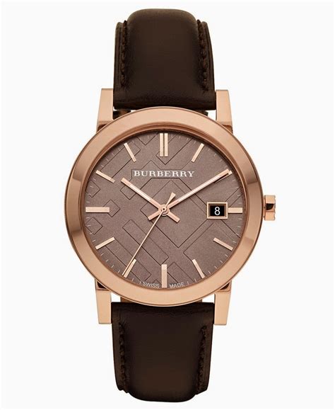 burberry two tone mens watch|burberry men's watch leather strap.